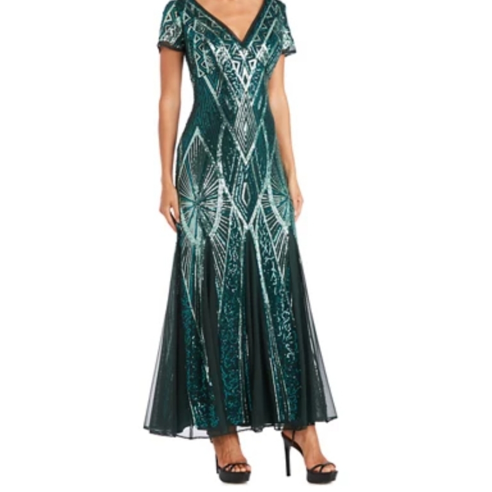 Emerald Sequin Dress